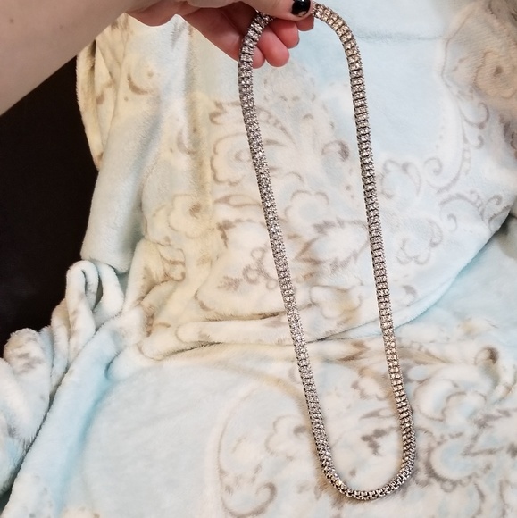 Long Rhinestone Necklace - Picture 3 of 6